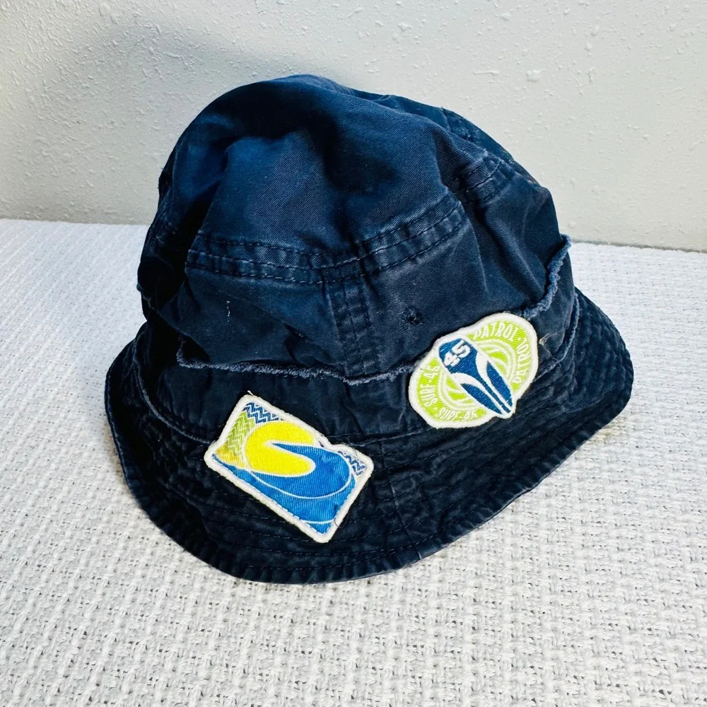 The Childrens Place Navy Blue Surf Team Bucket Hat Size 7/8 -‎ Sun Hat, Swim,